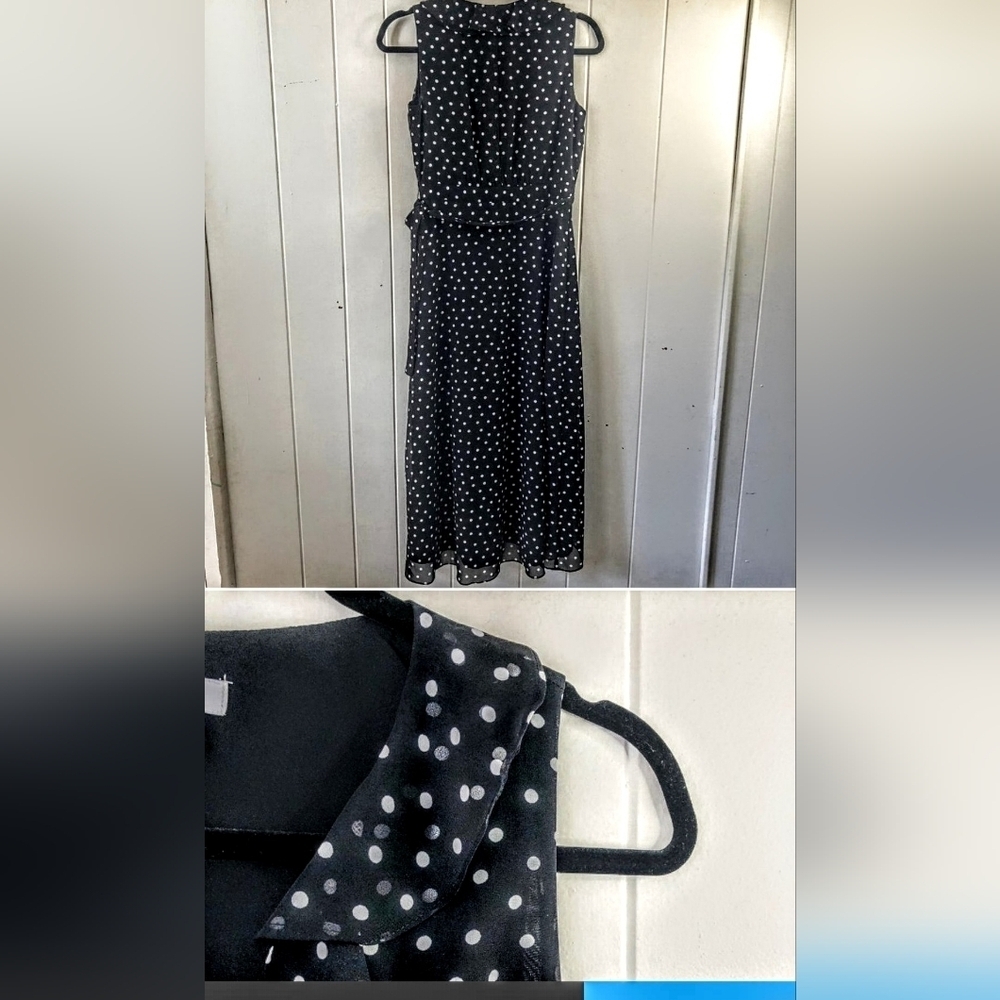 NWT Bar III Assymetrical Black Polka Dot Wrap Dress - Picture 2 of 13